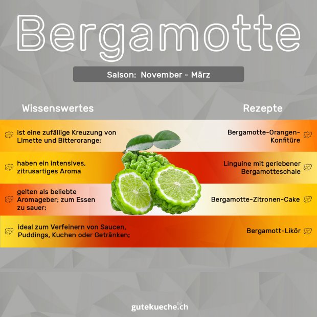 Infografik-Bergamotte