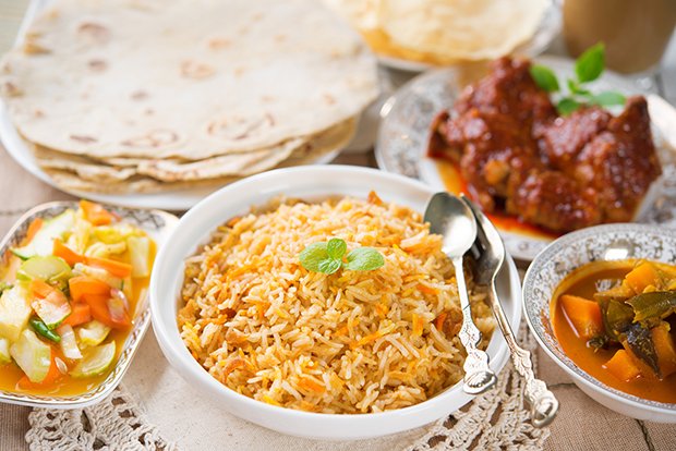 Indische Mahlzeit - Biryani Reis
