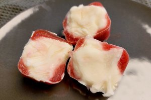 Joghurt-Erdbeer-Eiswürfel