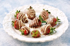 Schoggi-Erdbeeren