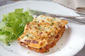 Auberginen-Salami Lasagne