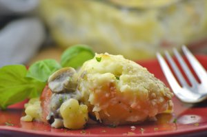 Feines Champignons-Kartoffelmousse aus dem Backofen