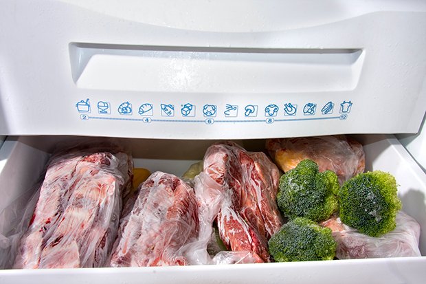 Lebensmittel, die wie Fleisch leicht verderben können, sollten luftdicht verpackt eingefroren werden.