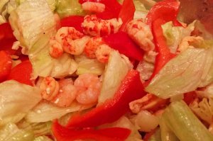 Paprika-Flusskrebs-Salat