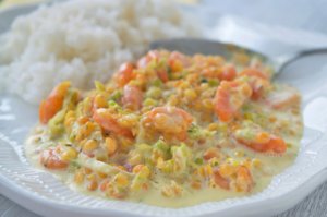 Currylinsen mit Gemüse