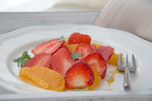 Orangen-Erdbeer-Carpaccio
