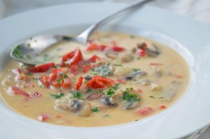 Peperoni-Pilz-Suppe