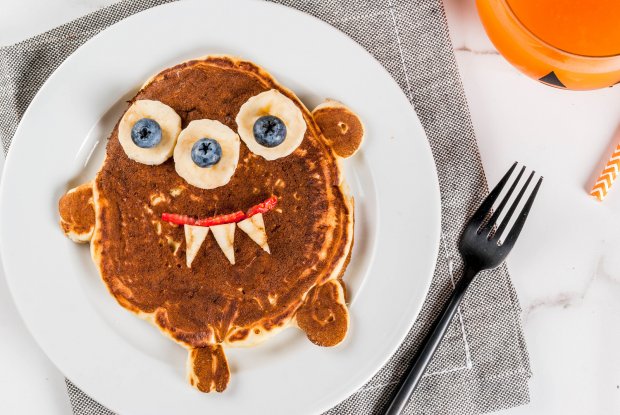 Kürbis-Apfelmus-Pancakes für Kinder