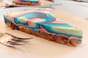 No bake Regenbogen-Cheesecake