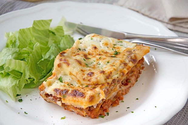 Auberginen-Salami Lasagne