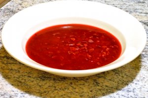 Grünkernsuppe mit Rote Beete
