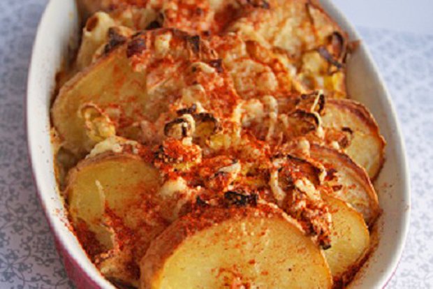 Überbackene Kartoffeln