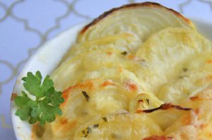 Zwiebel-Kartoffelgratin