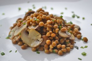 Pilz-Linsen-Salat