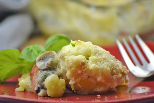 Feines Champignons-Kartoffelmousse aus dem Backofen