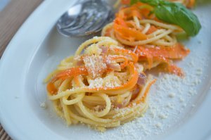 Spaghetti-Rüebli-Nester